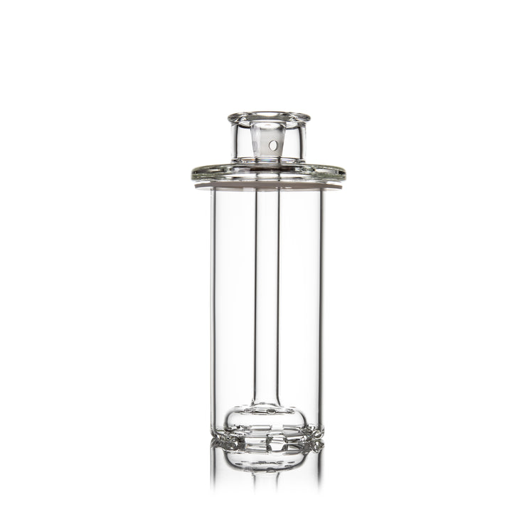 MJ Arsenal Piston Gravity Bong – rear view of the glass shell and inner core.