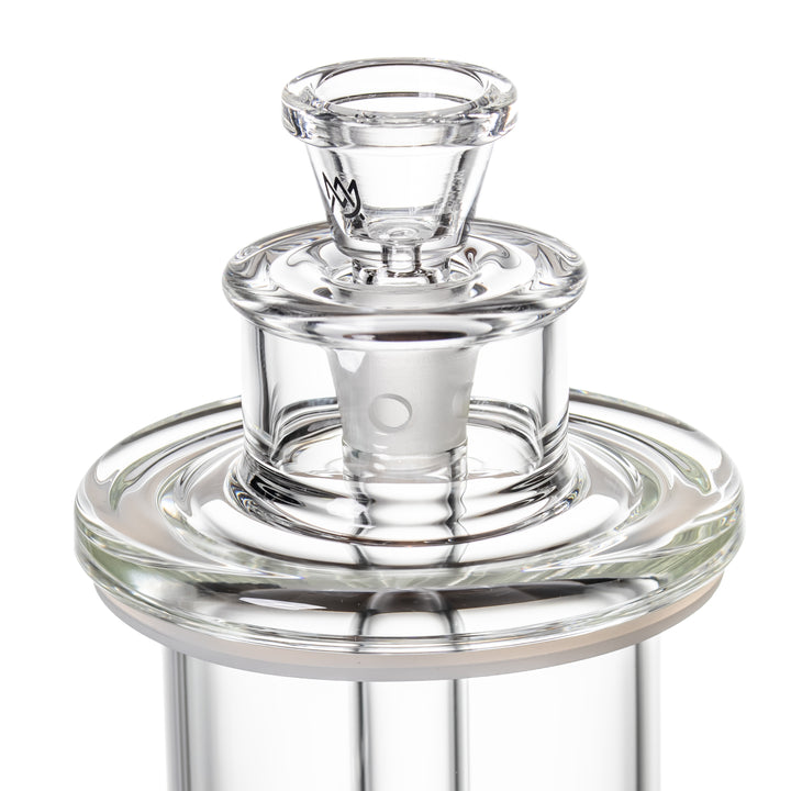 MJ Arsenal Piston Gravity Bong with the 14mm glass slide seated in the joint.
