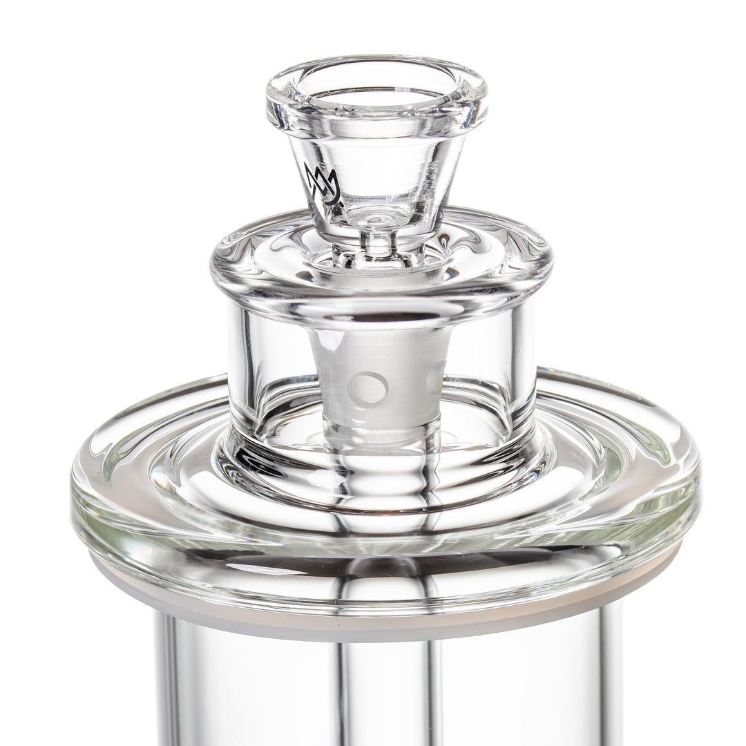 MJ Arsenal Piston Gravity Bong with the 14mm glass slide seated in the joint.