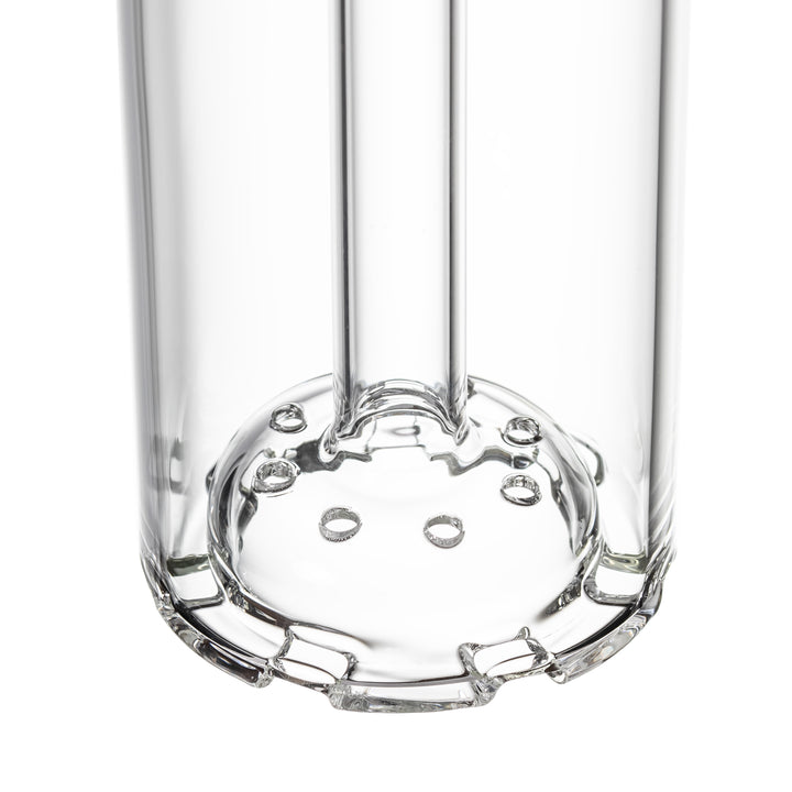 MJ Arsenal Piston Gravity Bong disc percolator detail inside the glass core.