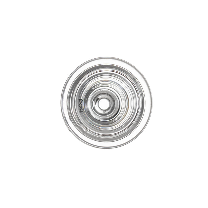 MJ Arsenal Piston Gravity Bong viewed from above, looking down into the mouthpiece opening.