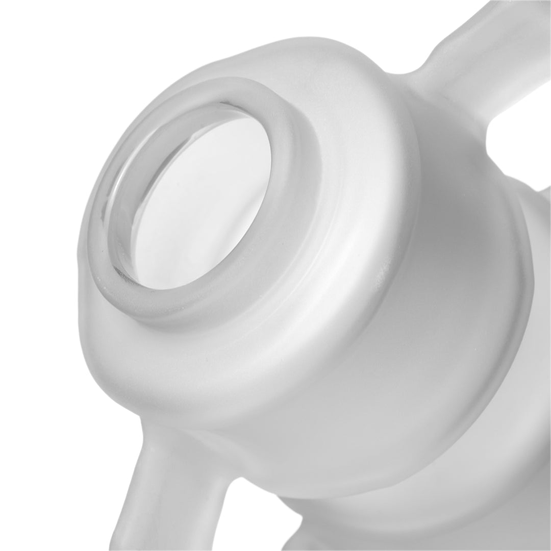 Close-up of the MJ Arsenal Skele-Tube Bong mouthpiece opening at the top of the spine