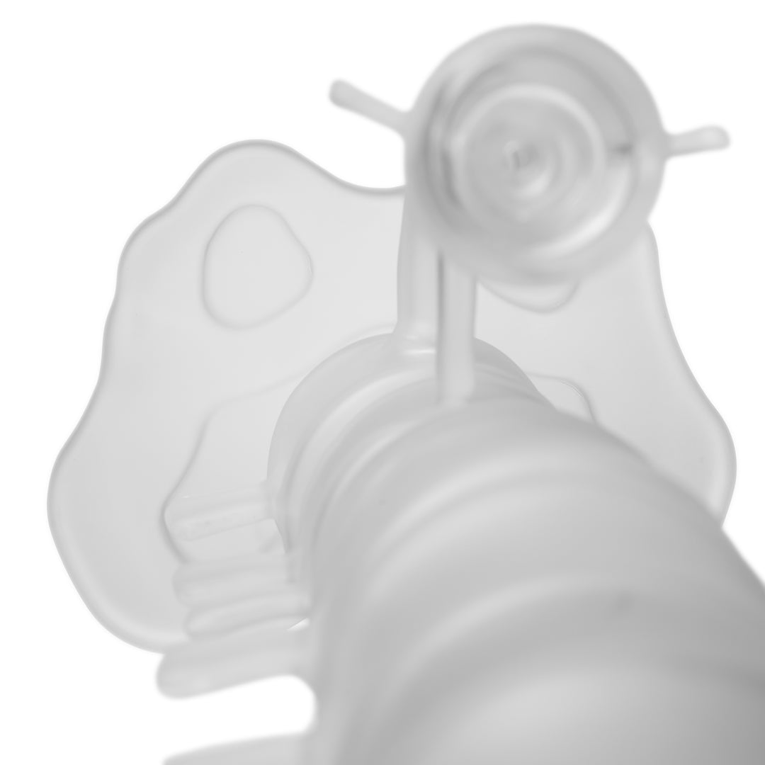 MJ Arsenal Skele-Tube Bong looking down the spine onto the bone-shaped foot and the bowl