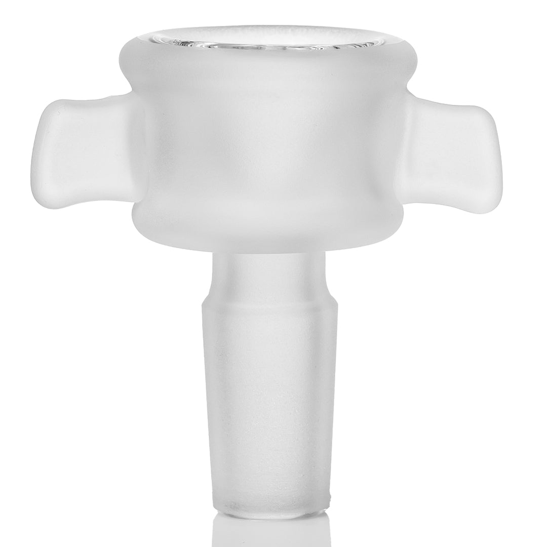 MJ Arsenal Skele-Tube Replacement Bowl, frosted white glass bowl with side handles