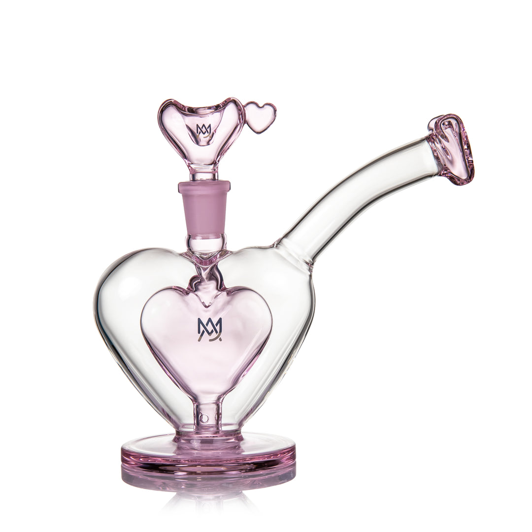 MJ Arsenal Sonnet Bubbler top-down angle showing heart-shaped mouthpiece and rim detailing