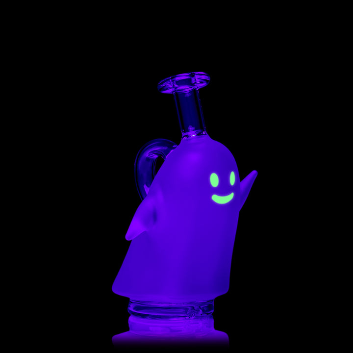 MJ Arsenal Specter Peak Top under black light, three-quarter view
