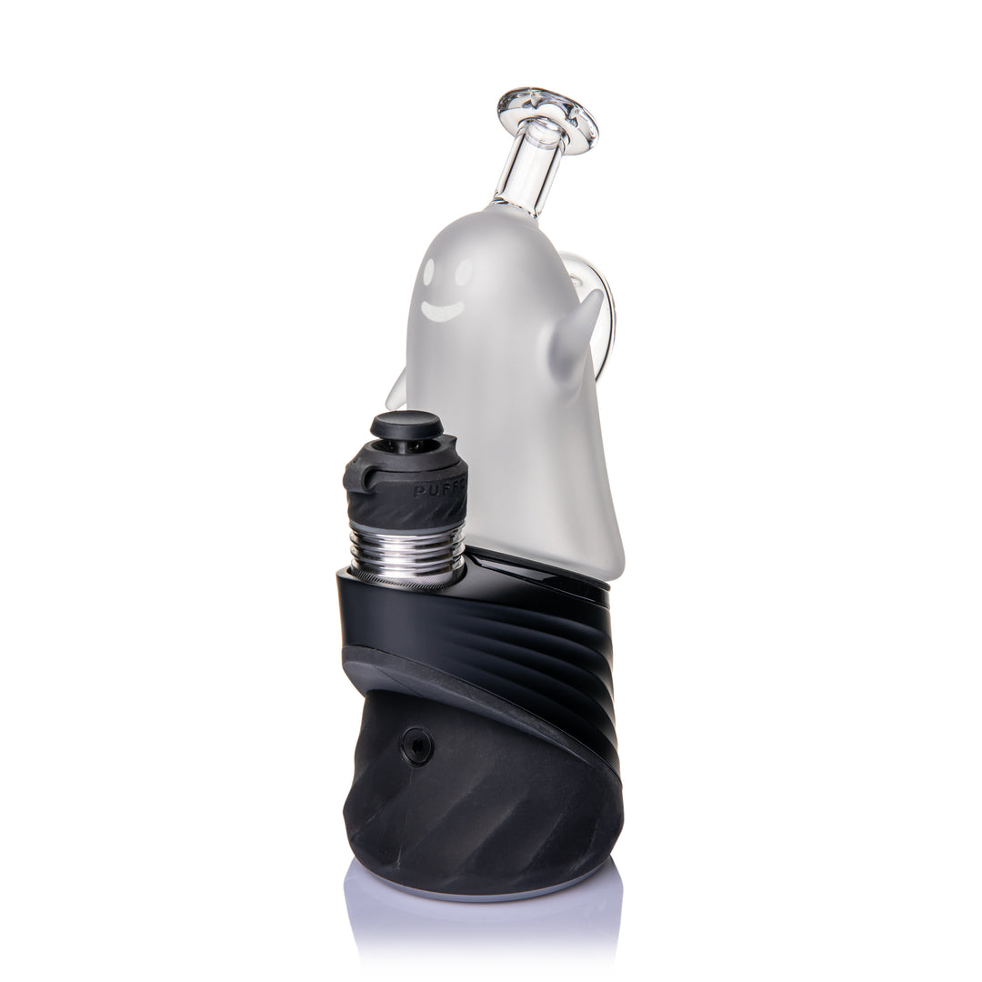 MJ Arsenal Specter Peak Top fitted on a black Puffco Peak, front view