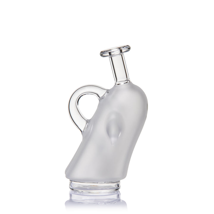 MJ Arsenal Specter Peak Top rear three-quarter view showing the loop handle and clear mouthpiece