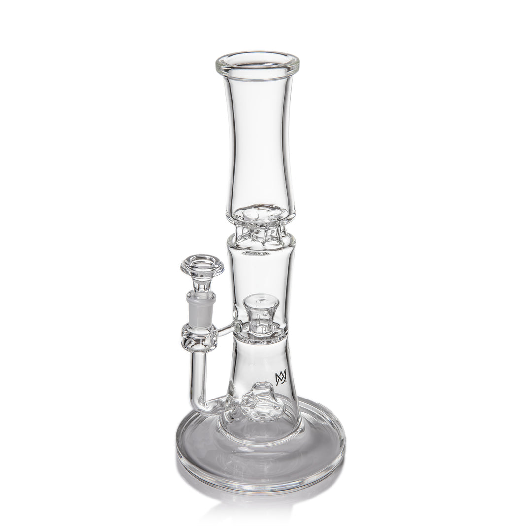 MJ Arsenal Spire Bong, front angle showing dual percolator system, hero shot
