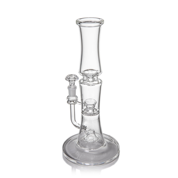MJ Arsenal Spire Bong, side profile glass chamber and base