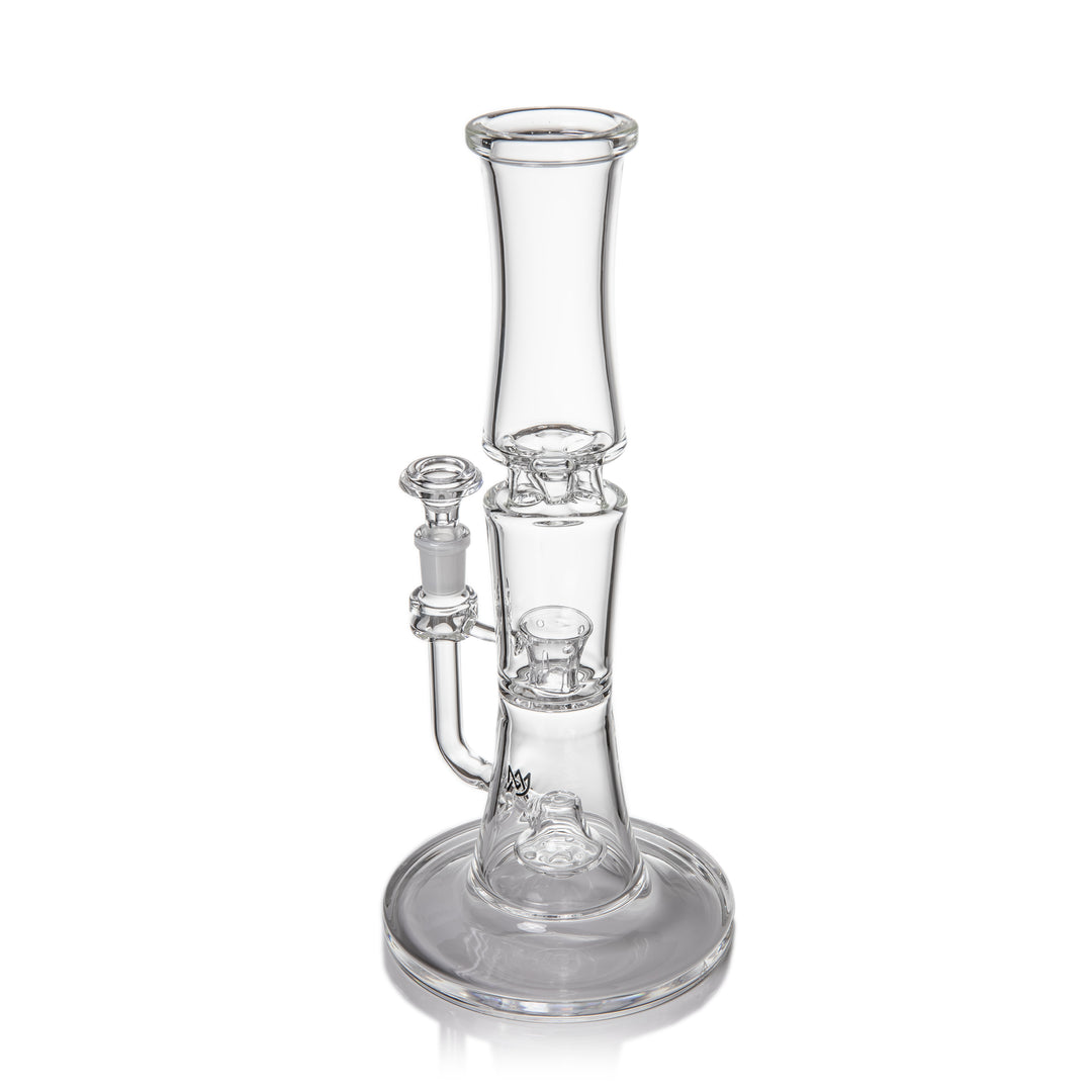 MJ Arsenal Spire Bong, side profile glass chamber and base