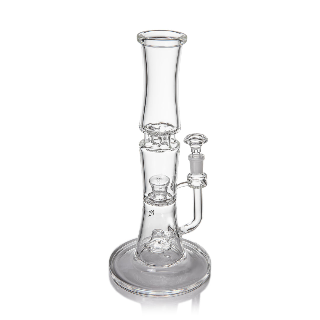 MJ Arsenal Spire Bong, alternate angle highlighting splash guard