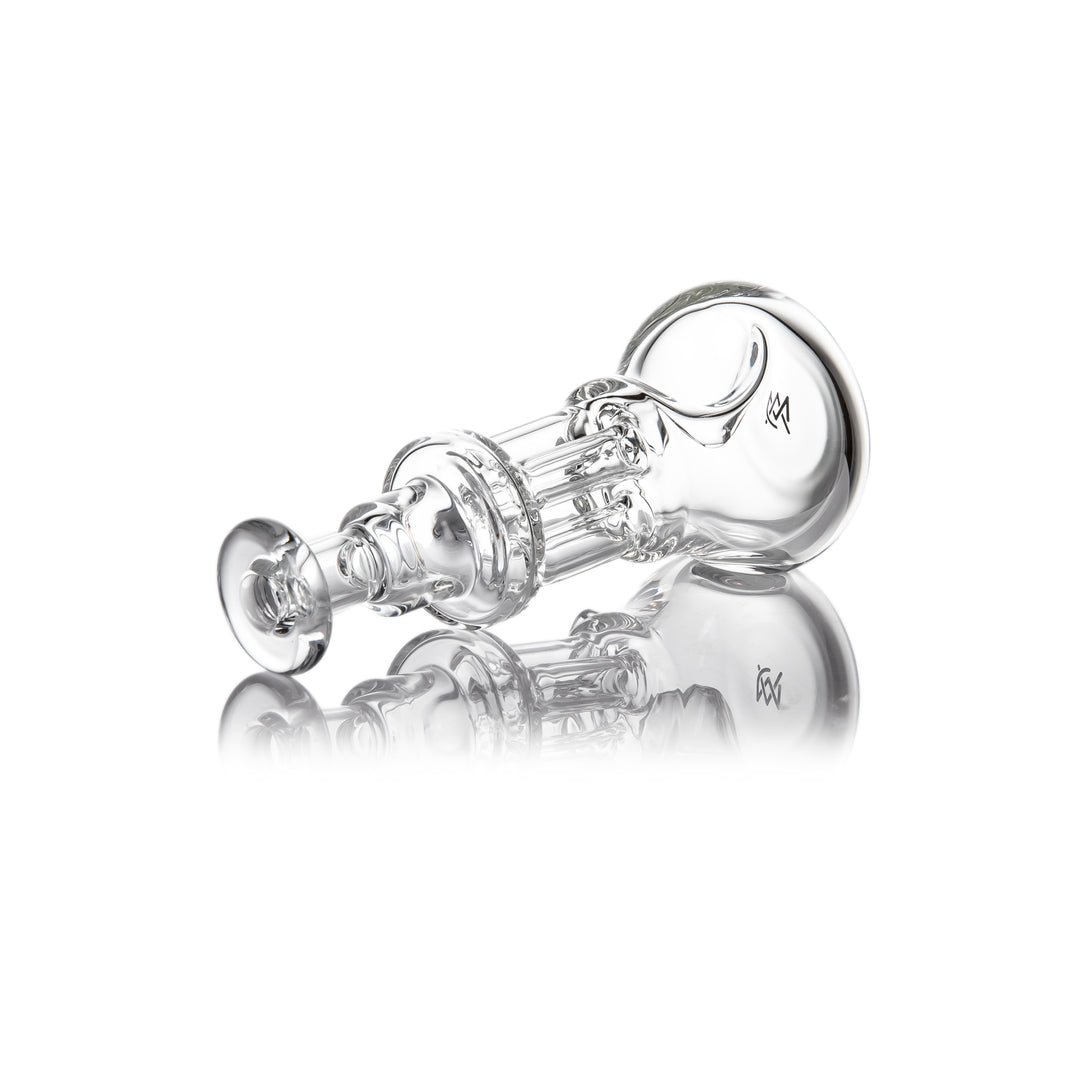 MJ Arsenal Tetra Hand Pipe — back view of the 4.5-inch borosilicate glass pipe showing the four-column pillar body