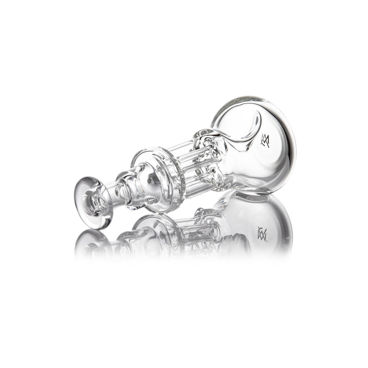 MJ Arsenal Tetra Hand Pipe — back view of the 4.5-inch borosilicate glass pipe showing the four-column pillar body