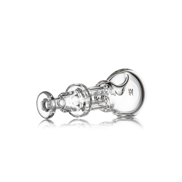 MJ Arsenal Tetra Hand Pipe laying flat — angled right side view of the pillar body