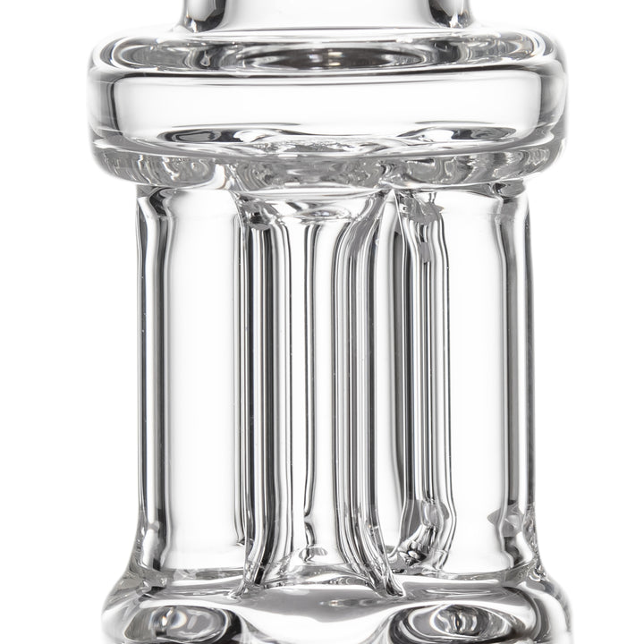 MJ Arsenal Tetra Hand Pipe — detail shot of the four solid glass pillars that define the Andy Roth design