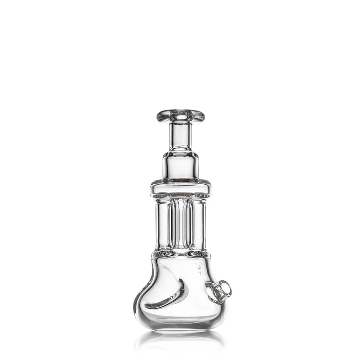 MJ Arsenal Tetra Hand Pipe standing upright — angled view down into the 19mm bowl