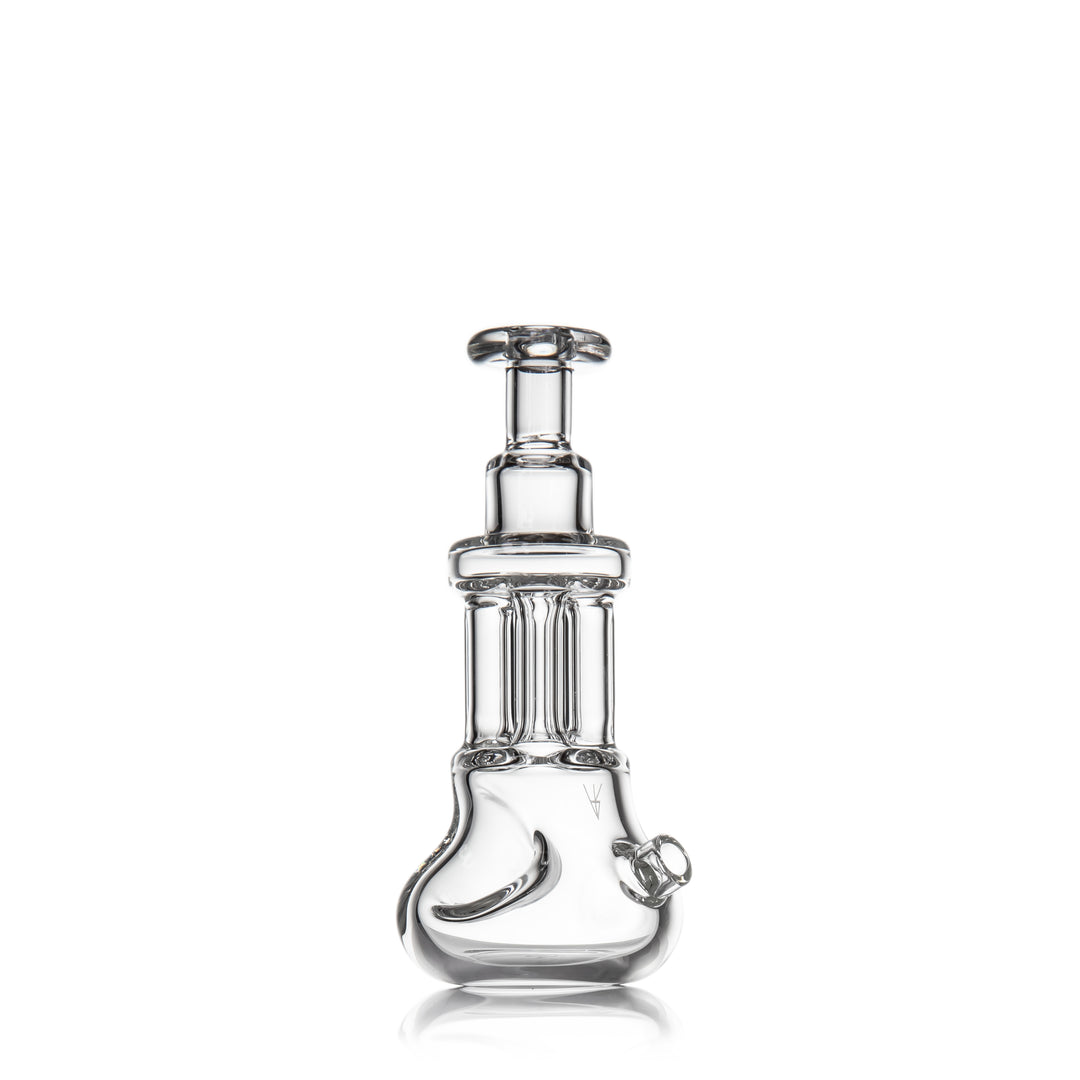 MJ Arsenal Tetra Hand Pipe standing upright — angled view down into the 19mm bowl