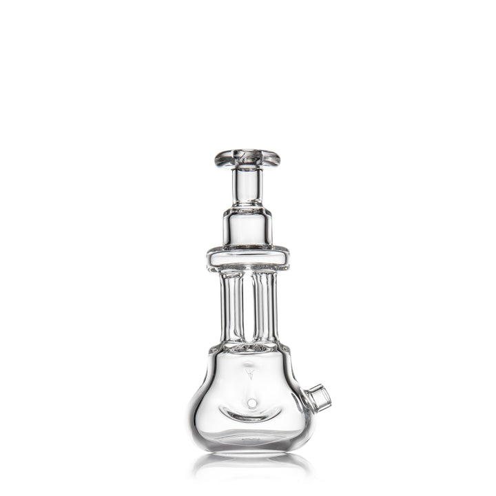 MJ Arsenal Tetra Hand Pipe standing upright on its base — the pipe rests vertically instead of rolling