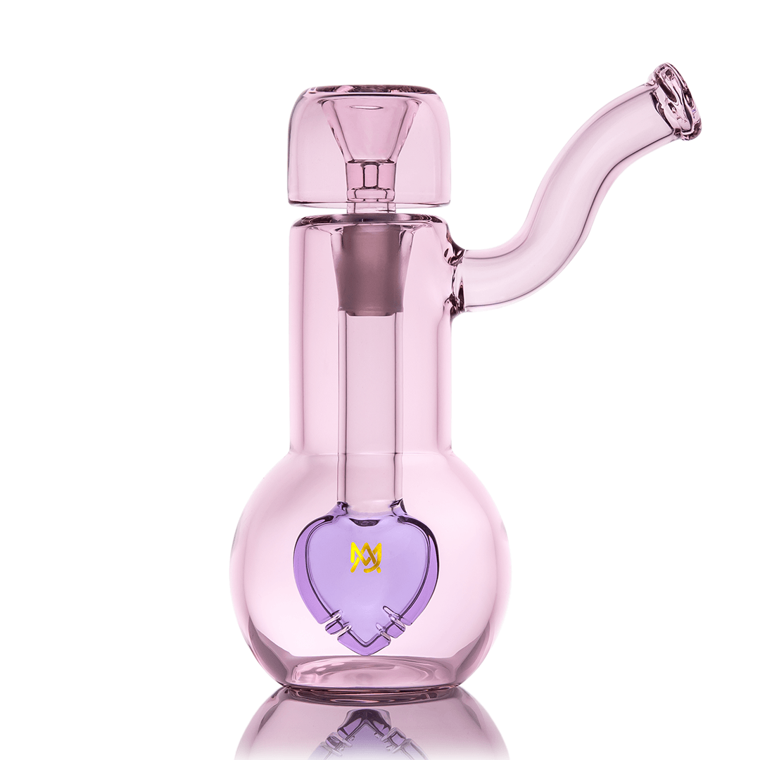 MJ Arsenal The Affectionery Bubbler — candy-themed glass bubbler, side profile