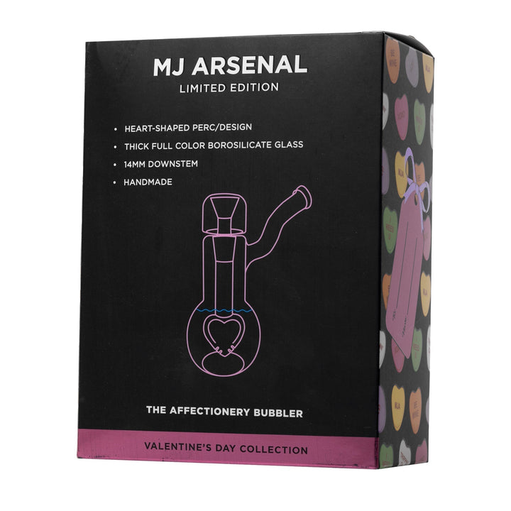 MJ Arsenal The Affectionery Bubbler — candy-themed glass bubbler, back view