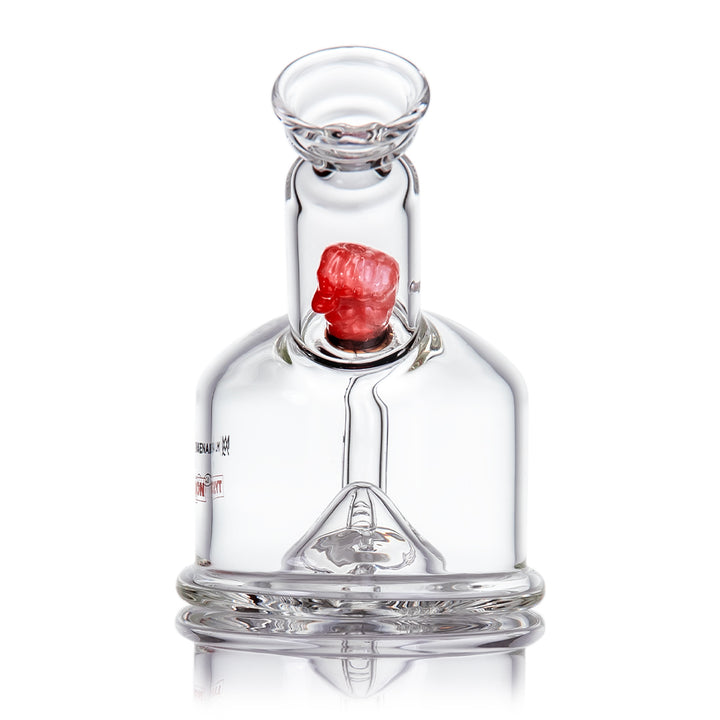 Rear angle of MJ Arsenal x Tyson 2.0 Punch-Out Blunt Bubbler showing compact water chamber and mouthpiece