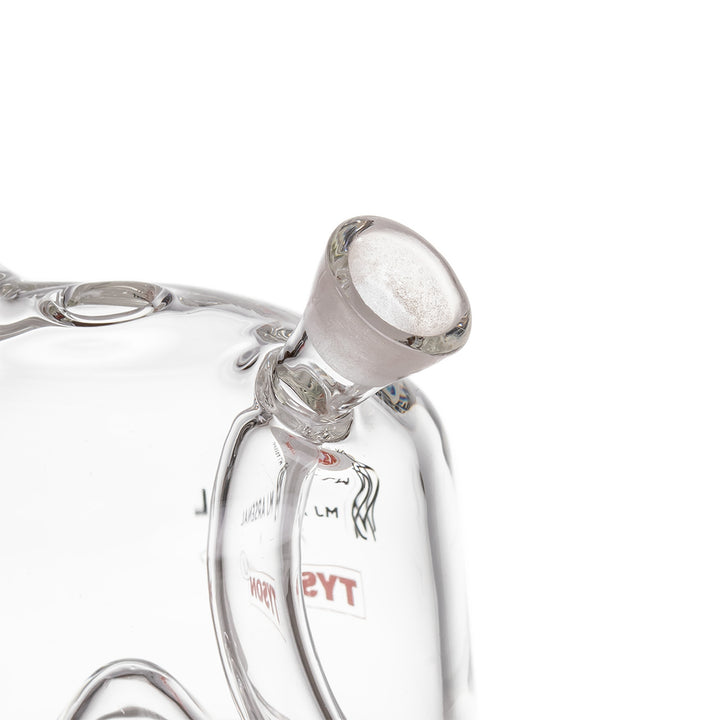 Detailed view of the Tyson 2.0 Punch-Out Blunt Bubbler joint connection and ergonomic design