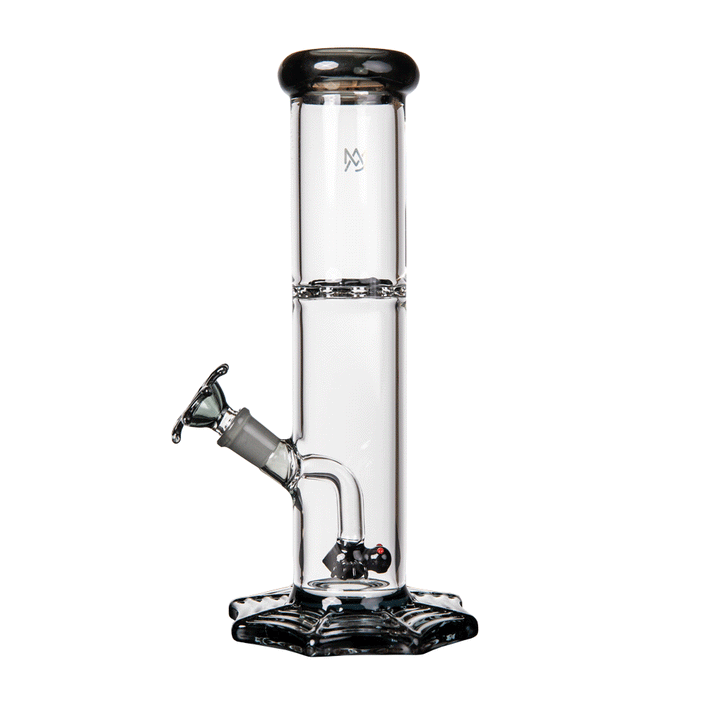 360-degree rotating animation of MJ Arsenal Widowmaker Bong displaying spider perc, web base, and ice catcher from all angles