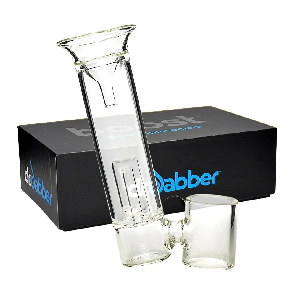 Dr. Dabber Boost replacement glass water attachment, side view showing the mouthpiece