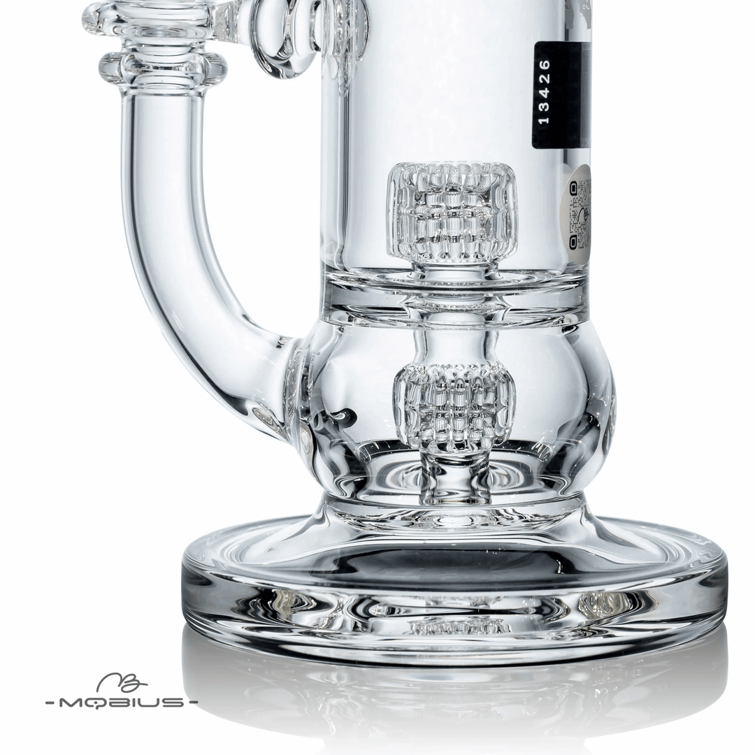 Mobius Glass 50T V5 Stereo Matrix — stereo matrix perc bong, front view