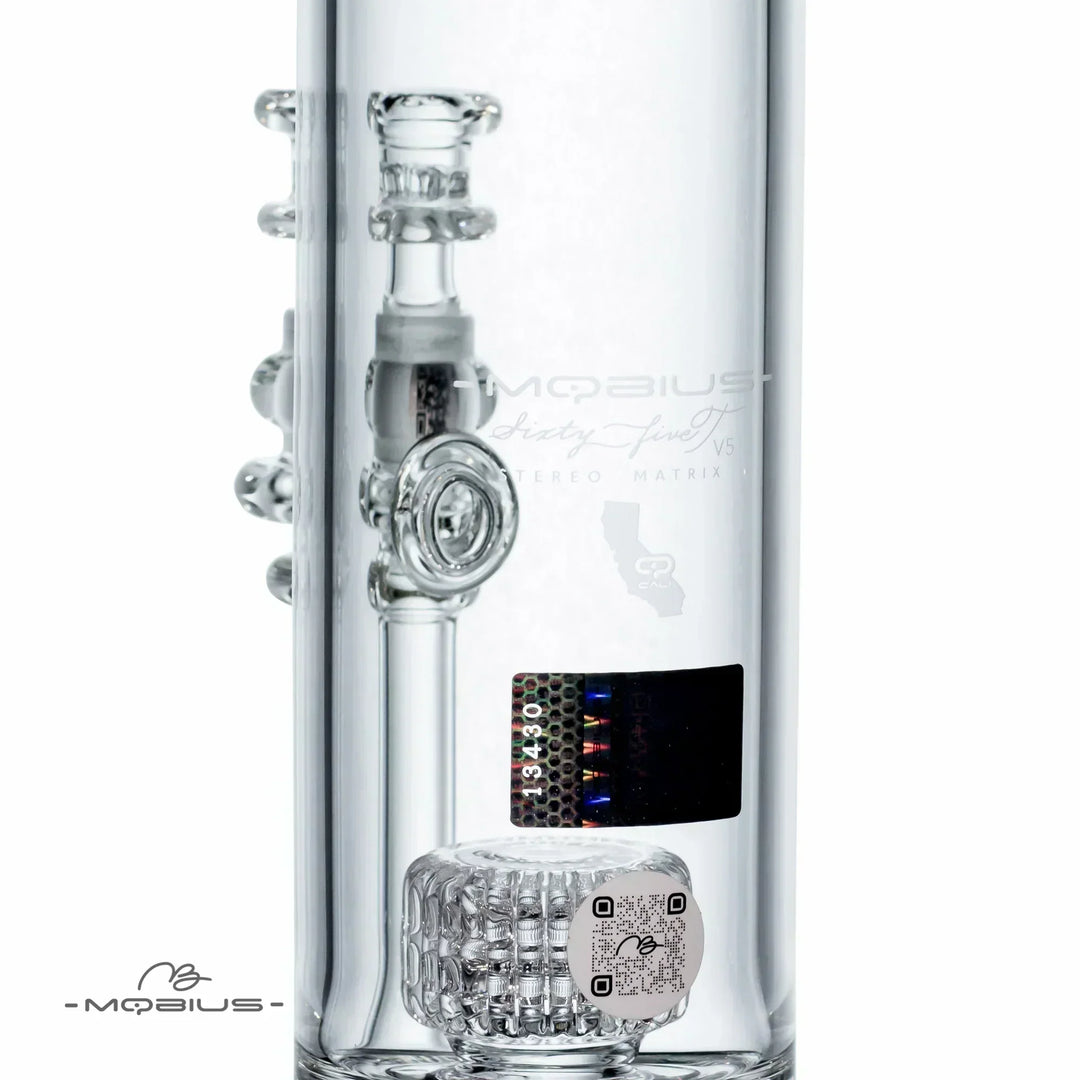 Mobius Glass 65T V5 Stereo Matrix — stereo matrix perc bong, front view