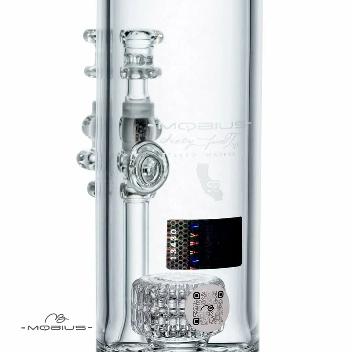 Mobius Glass 65T V5 Stereo Matrix — stereo matrix perc bong, front view