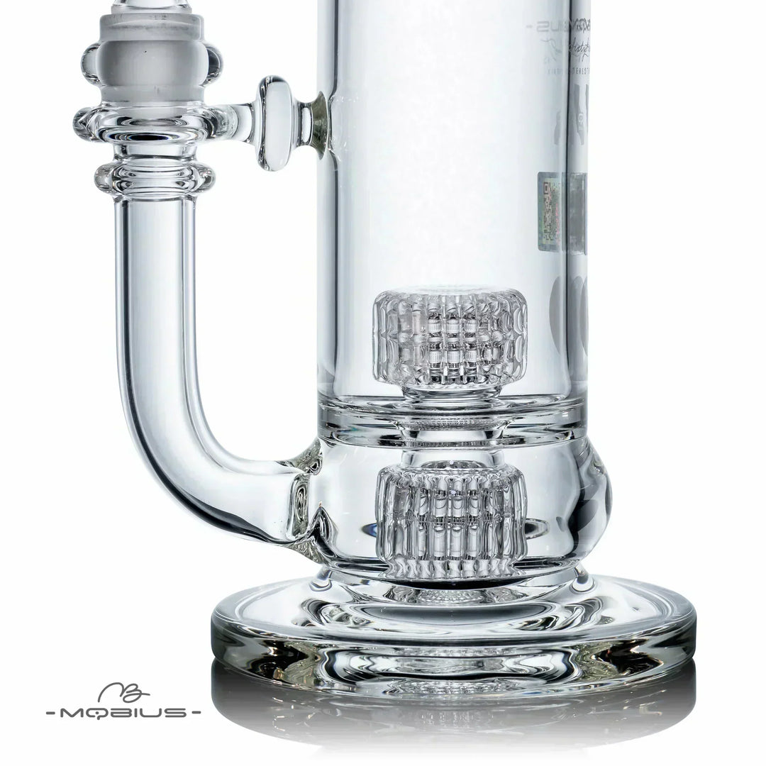 Mobius Glass 65T V5 Stereo Matrix — stereo matrix perc bong, back view