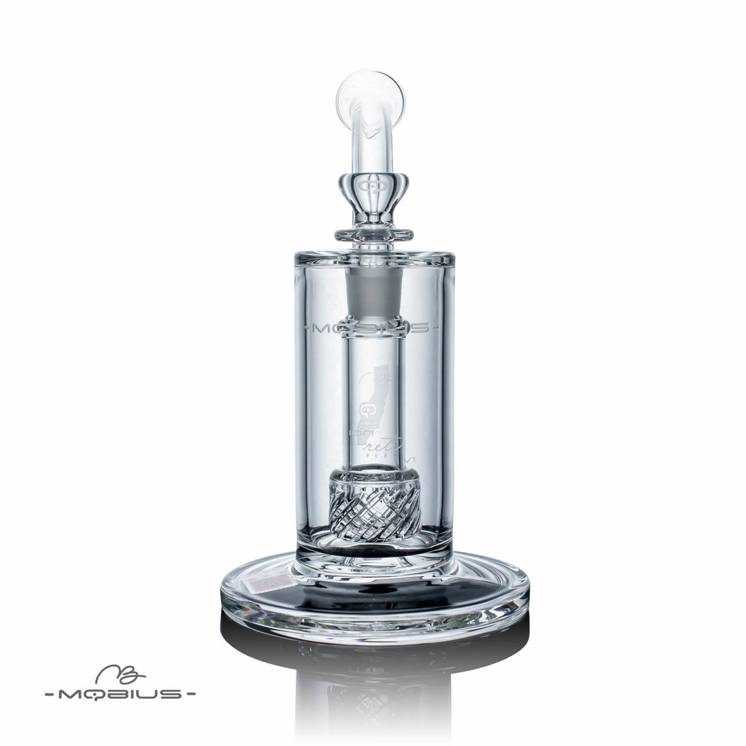 Mobius Glass Ion Reti V1 bubbler bong — Ion Reti V1 shown from alternate angle