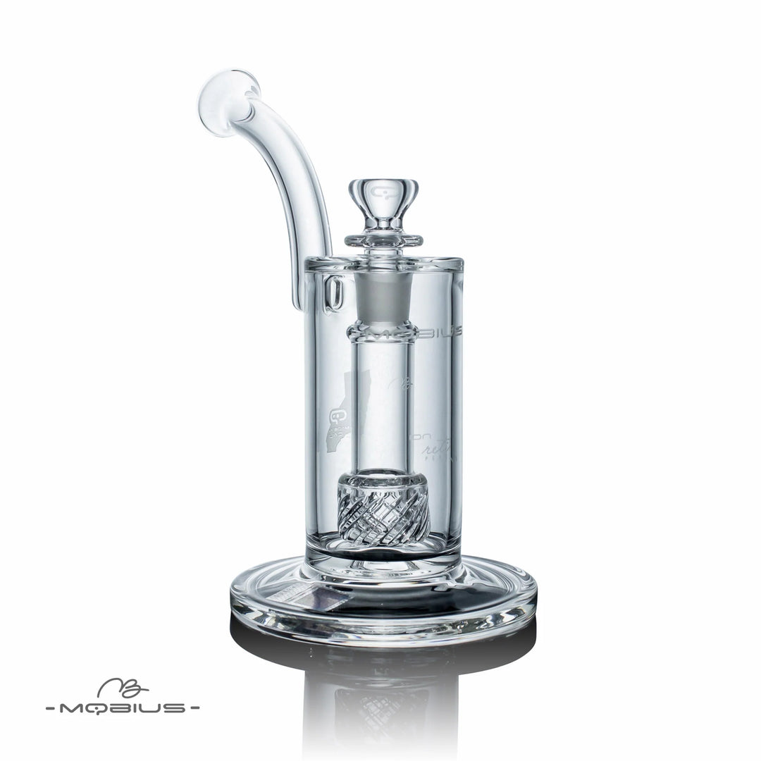 Mobius Glass Ion Reti V1 bubbler bong — Ion Reti V1 perc detail view