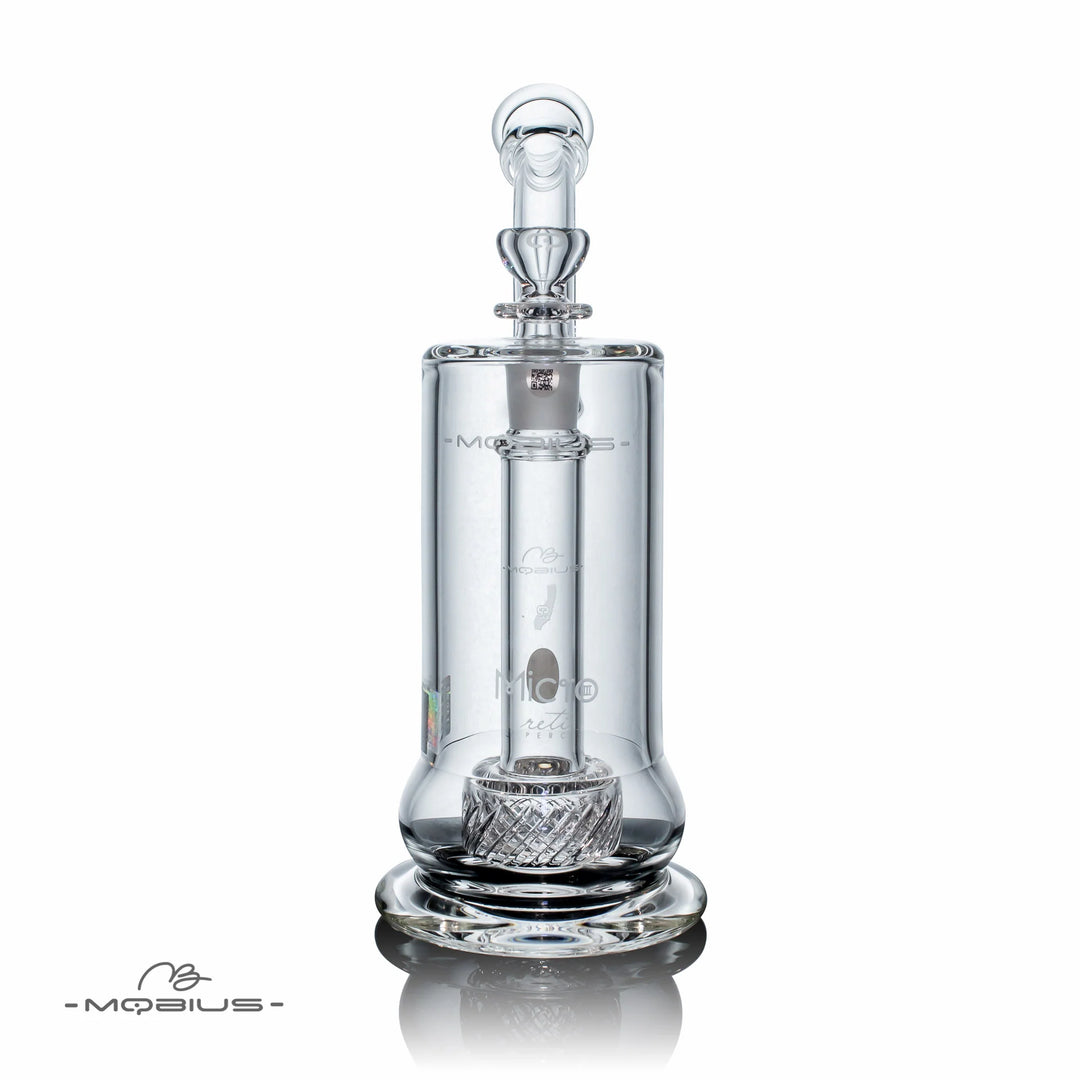Mobius Glass Micro Reti V3 bubbler bong — Micro Reti V3 shown from alternate angle