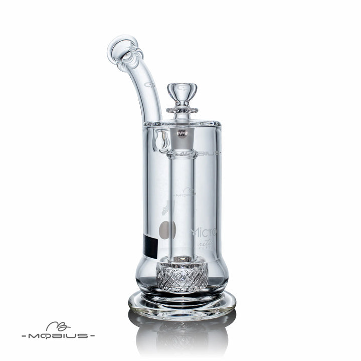 Mobius Glass Micro Reti V3 bubbler bong — Micro Reti V3 perc detail view
