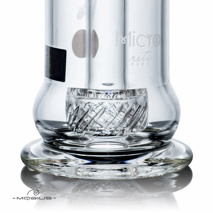 Mobius Glass Micro Reti V3 bubbler bong — Micro Reti V3 mouthpiece detail