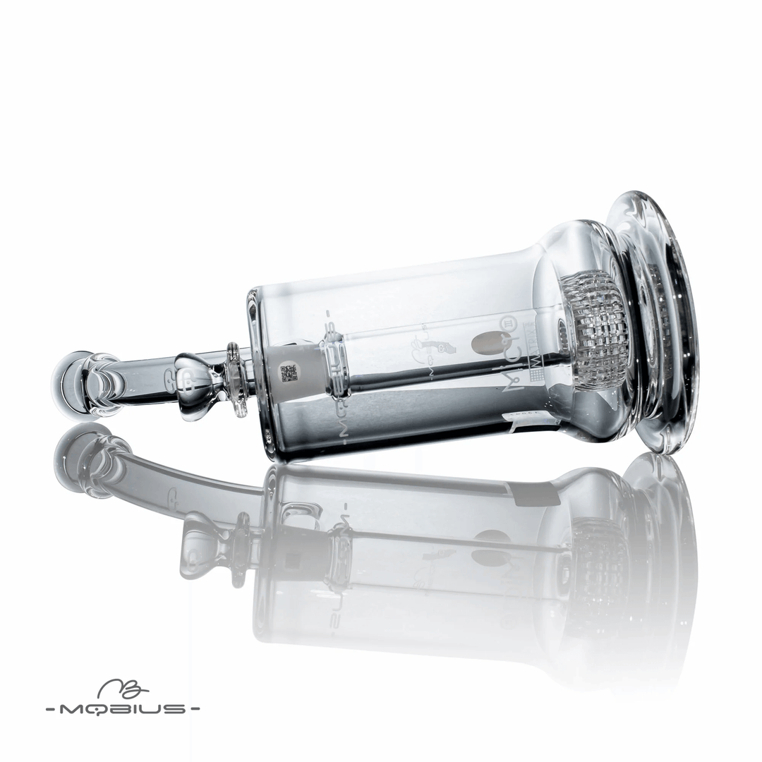 Mobius Glass Micro V3 Matrix — micro matrix perc bubbler, back view