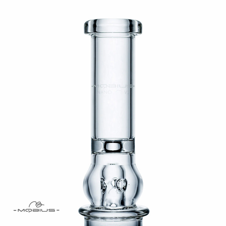 Mobius Glass Nano Reti V2 — compact reticulated perc bong, joint and downstem detail
