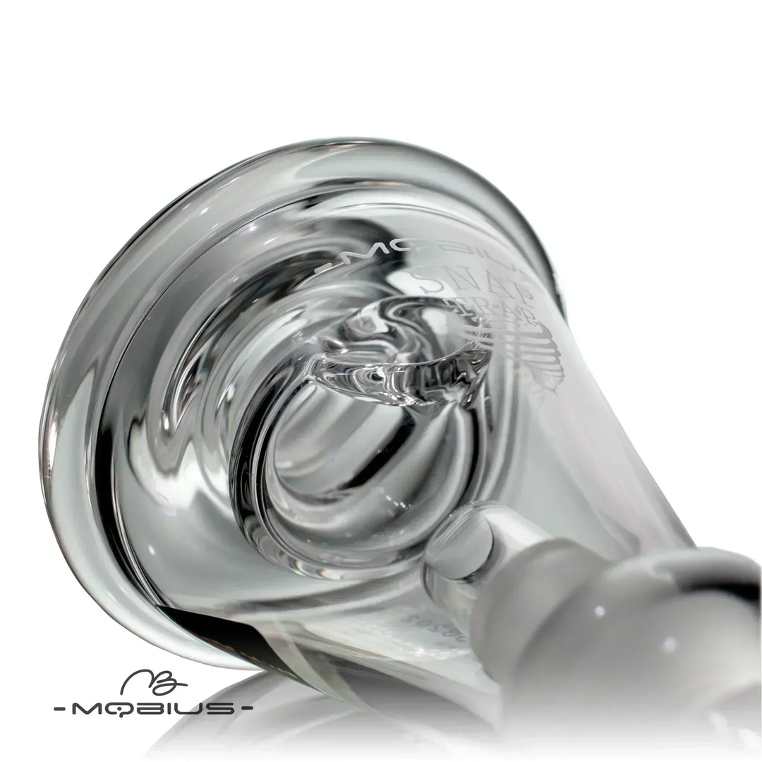 Detailed view of Mobius Snap Trap (Female Fitting) interior showcasing spiral ash separation chamber for efficient smoke filtration.