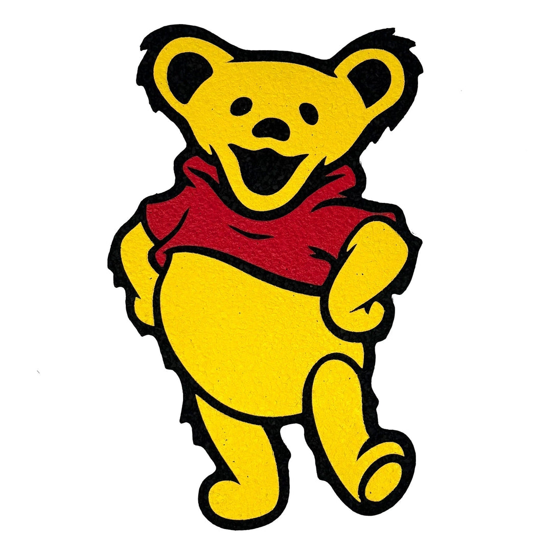 Dancing Pooh Moodmat – 12 Inch UV Reactive Die Cut by CleverRooz and Danger Visual