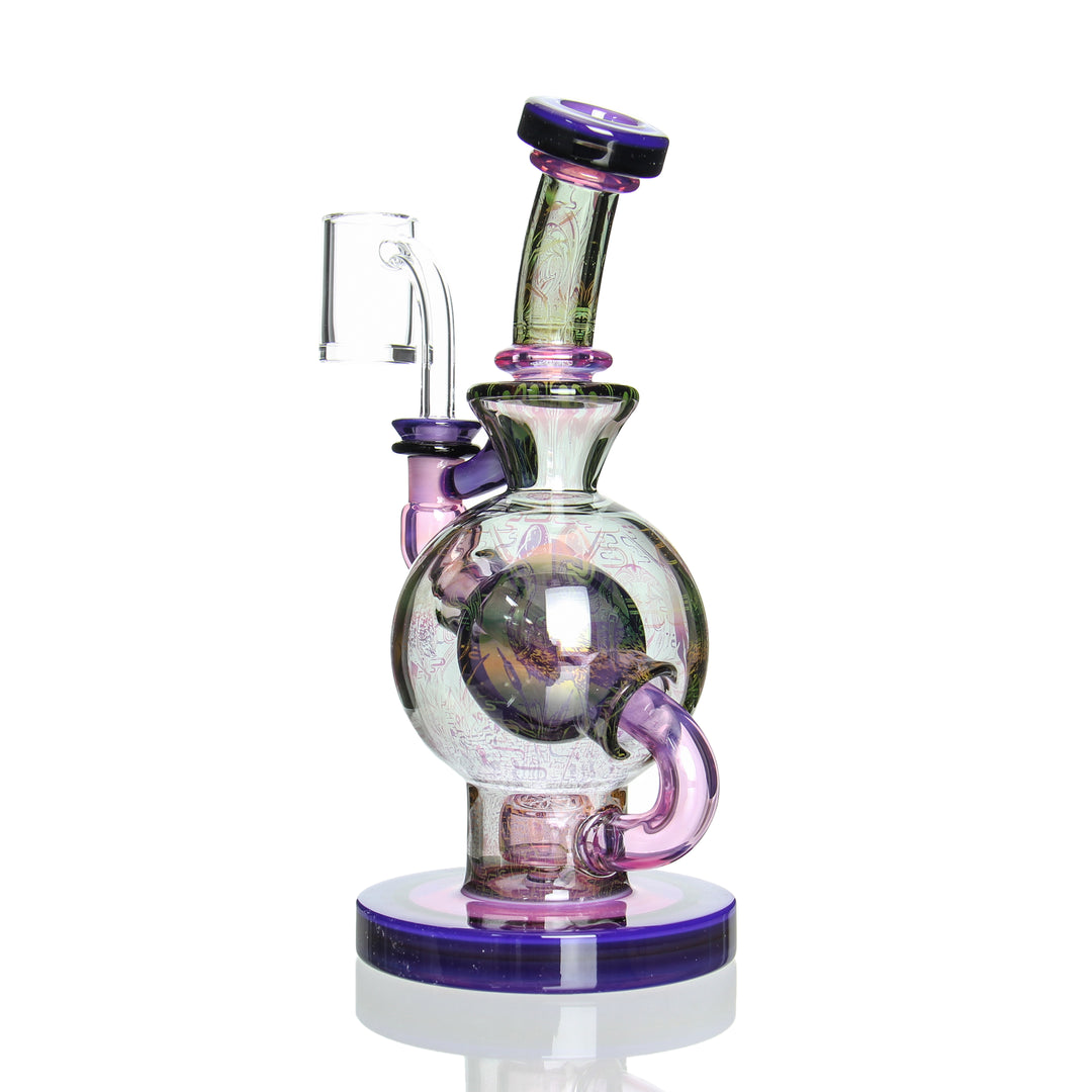Mothership Glass Ball Rig Providence — heady faceted ball rig raffle, alternate angle