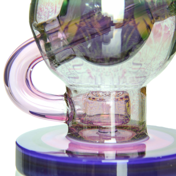 Mothership Glass Ball Rig Providence — heady faceted ball rig raffle, back view