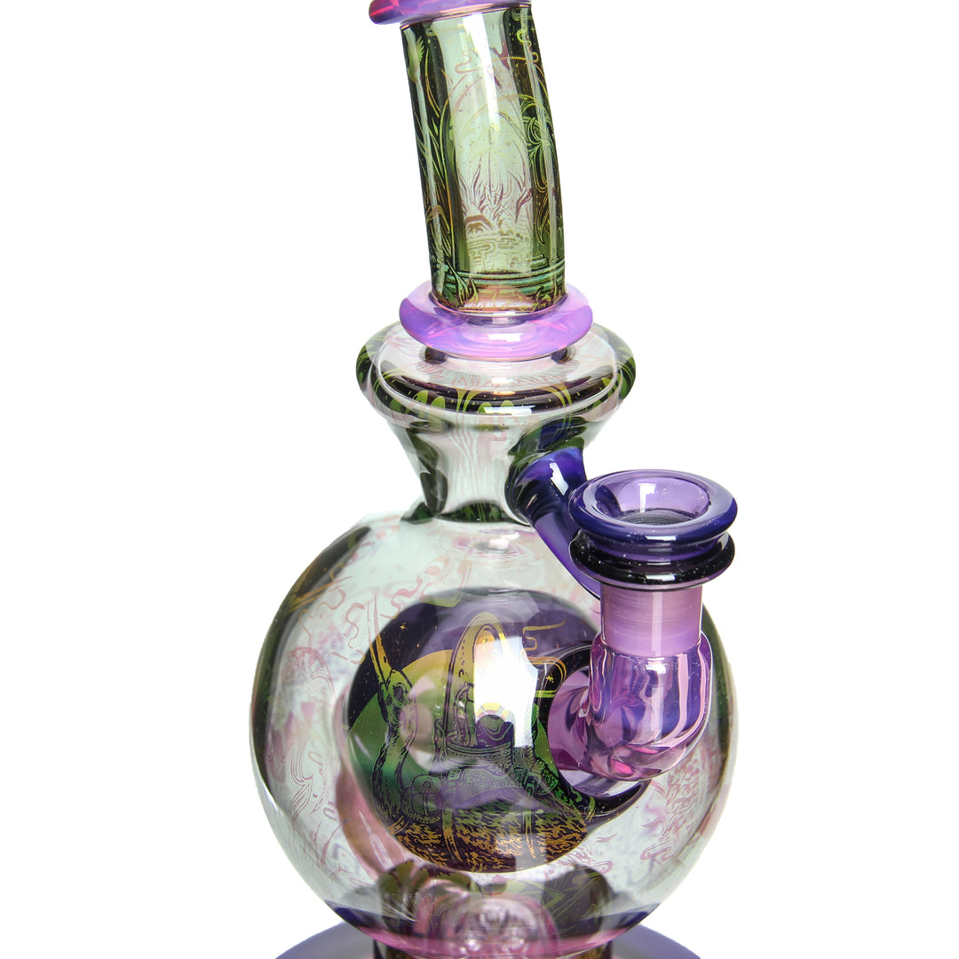 Mothership Glass Ball Rig Providence — heady faceted ball rig raffle, joint detail