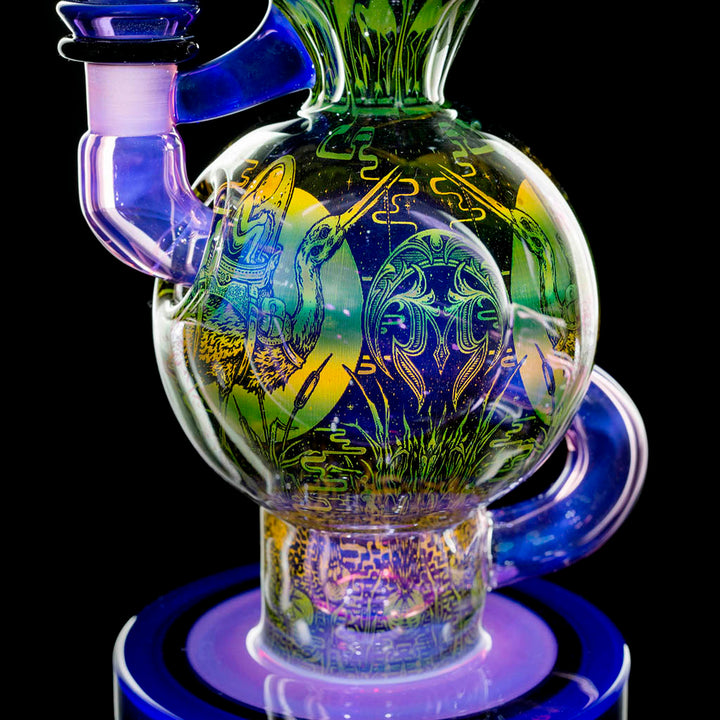 Mothership Glass Ball Rig Providence — heady faceted ball rig raffle, base detail