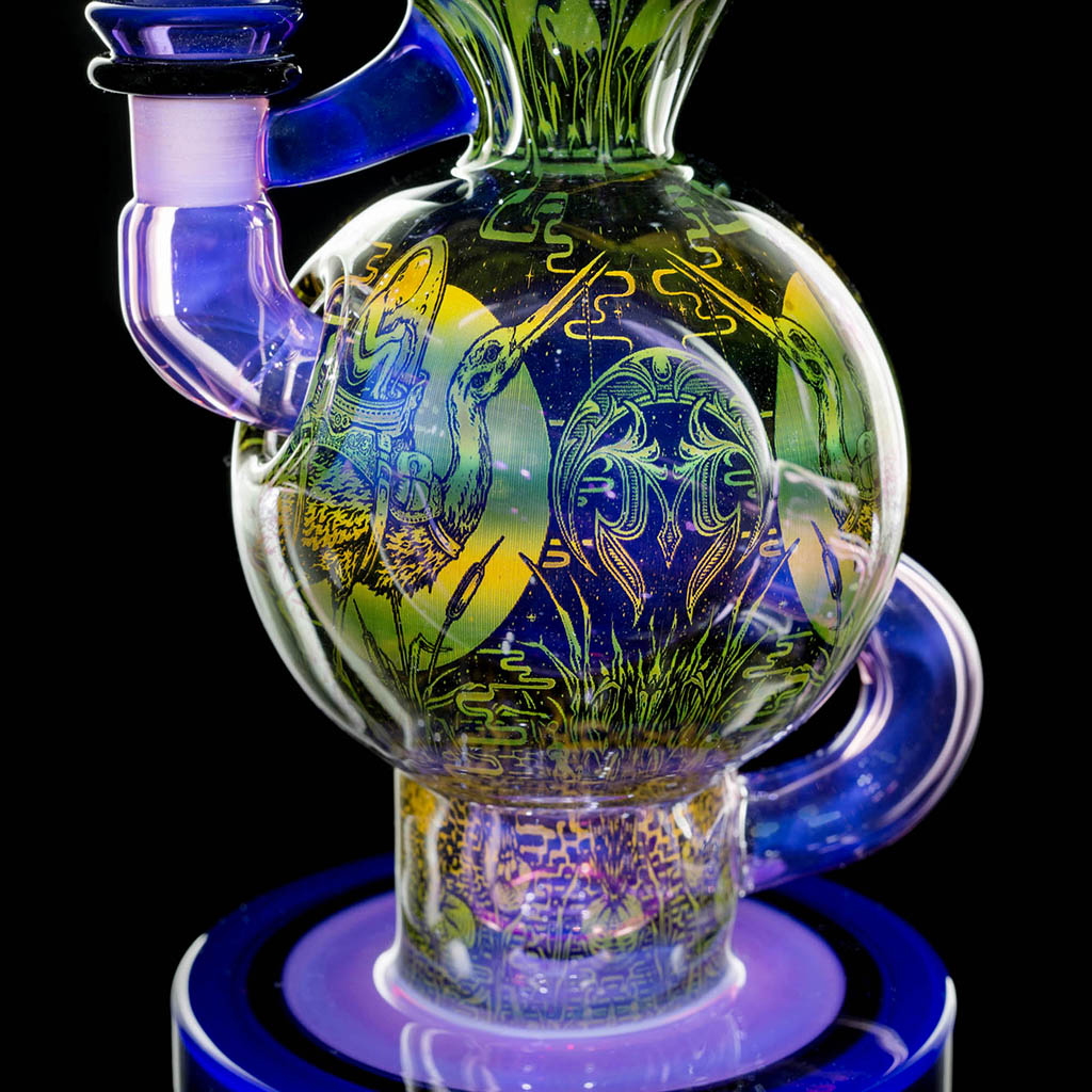 Mothership Glass Ball Rig Providence — heady faceted ball rig raffle, base detail
