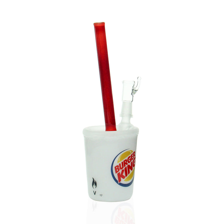 Mr. V Glass Burger King Cup Rig #17 side view