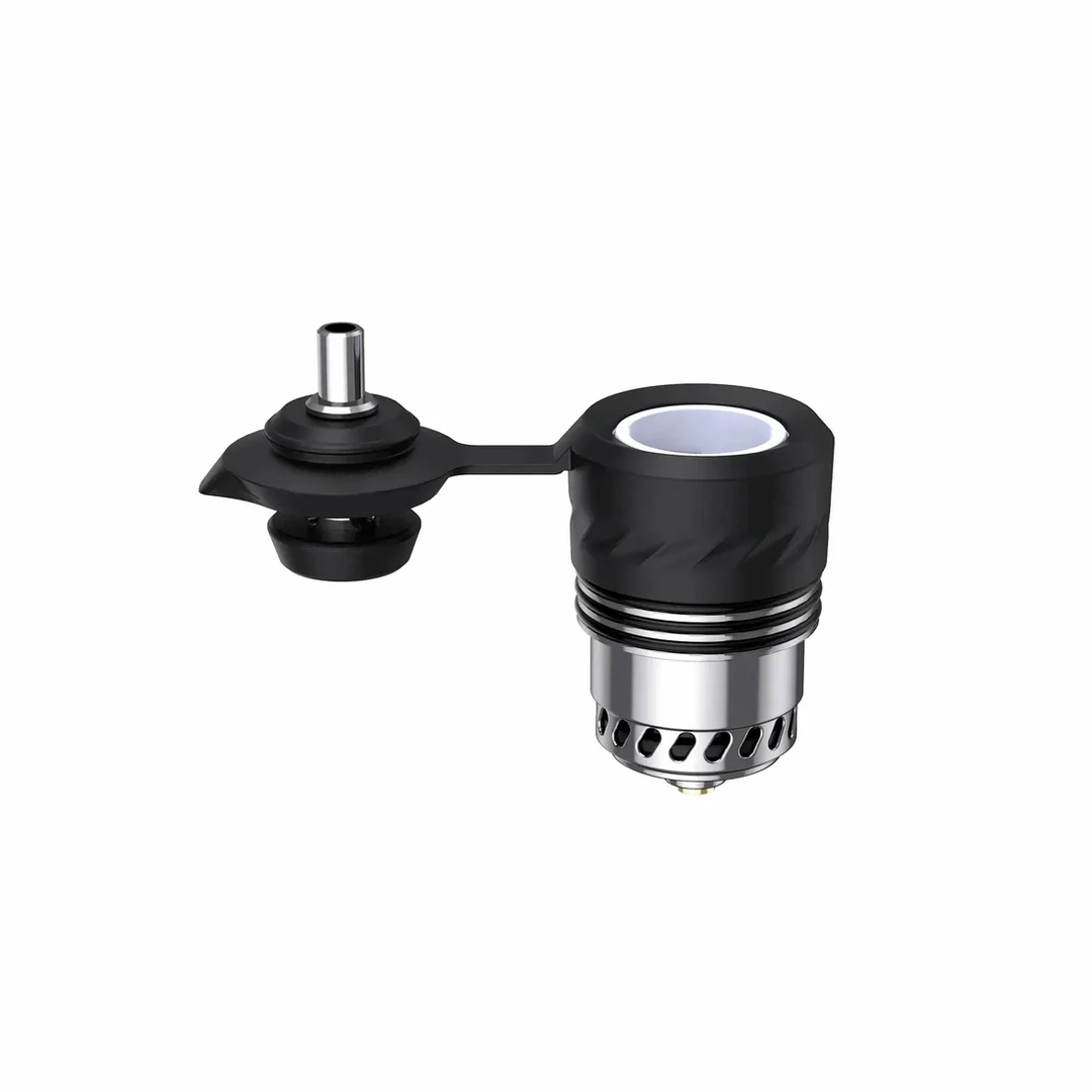 VOOZR OG Peak 3DXL Atomizer exploded view showing thermal-banger ceramic construction and joystick cap for controlled airflow