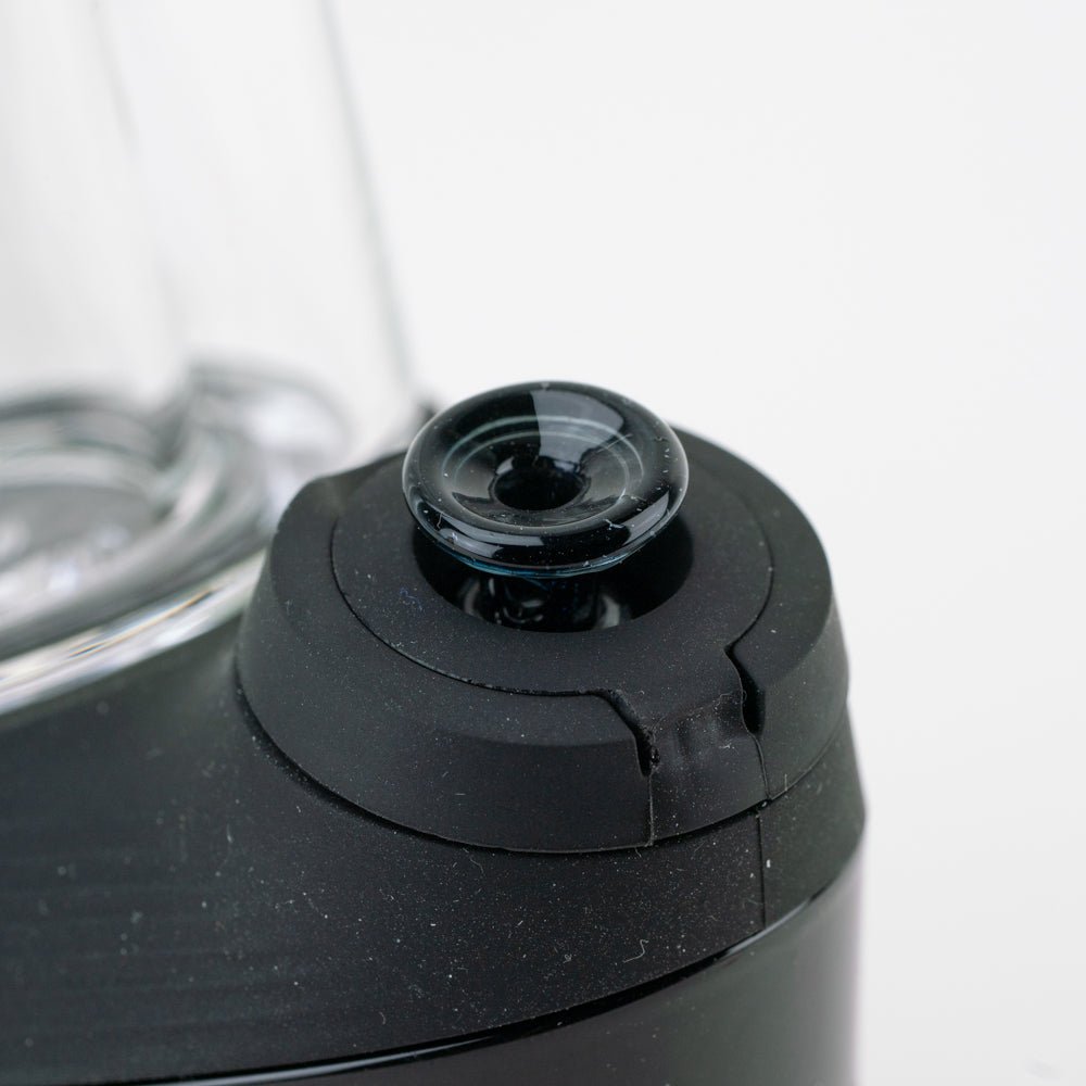 Empire Glassworks Puffco New Peak and Proxy glass joystick cap in Black Nebula, view 4